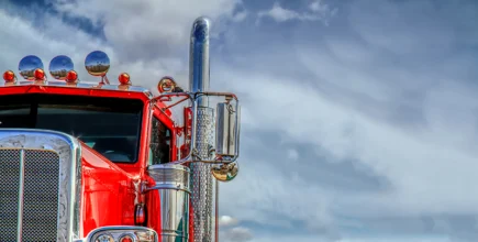 A semi-truck